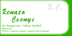 renato csenyi business card